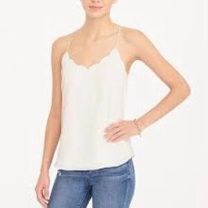 J. Crew Scalloped Crepe Cami